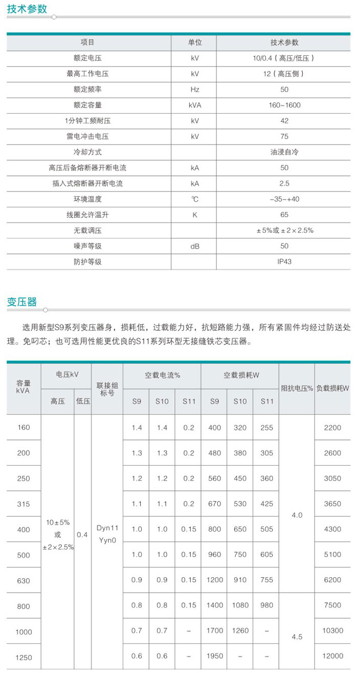 YB27-12系列預裝式箱式變電站