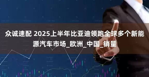 众诚速配 2025上半年比亚迪领跑全球多个新能源汽车市场_欧洲_中国_销量
